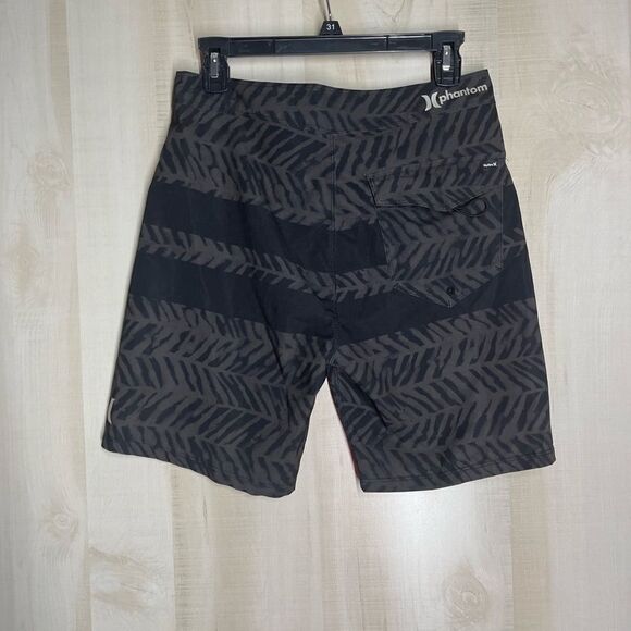 Hurley black and gray swim trunks board shorts, size 28 - Picture 6 of 14